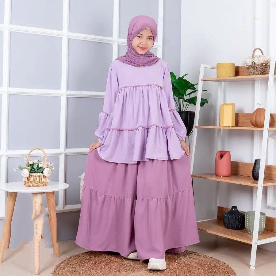 Nola Set Kids 09 - Gamis Anak Terbaru / Gamis Anak Termurah / Gamis Anak Kekinian / Dress Gamis Musl
