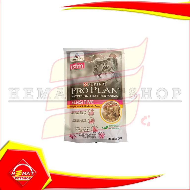 Makanan Kucing Basah Pro Plan Wet 85gr Sensitive adult