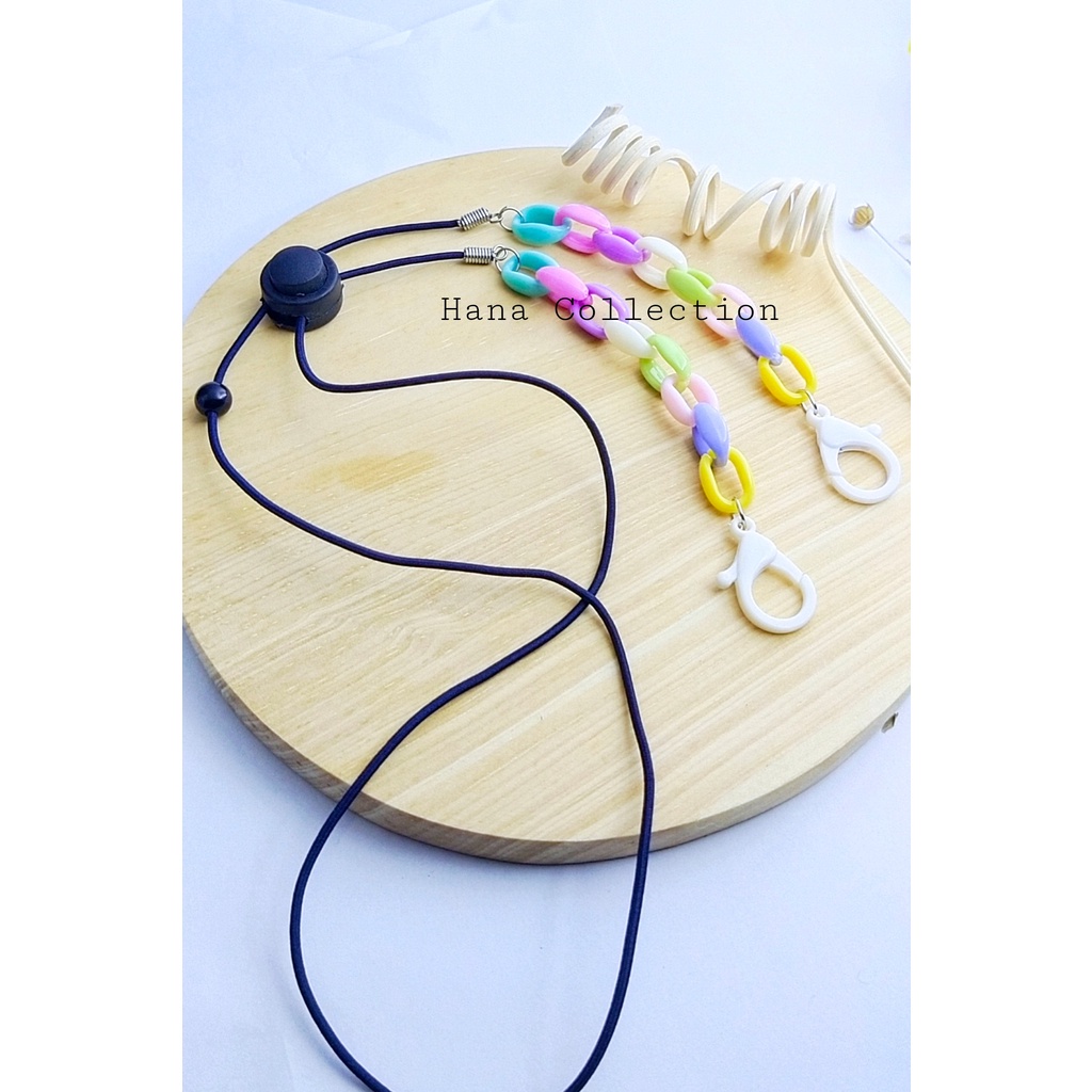 2in1 Strap Mask Rope Chain Rainbow