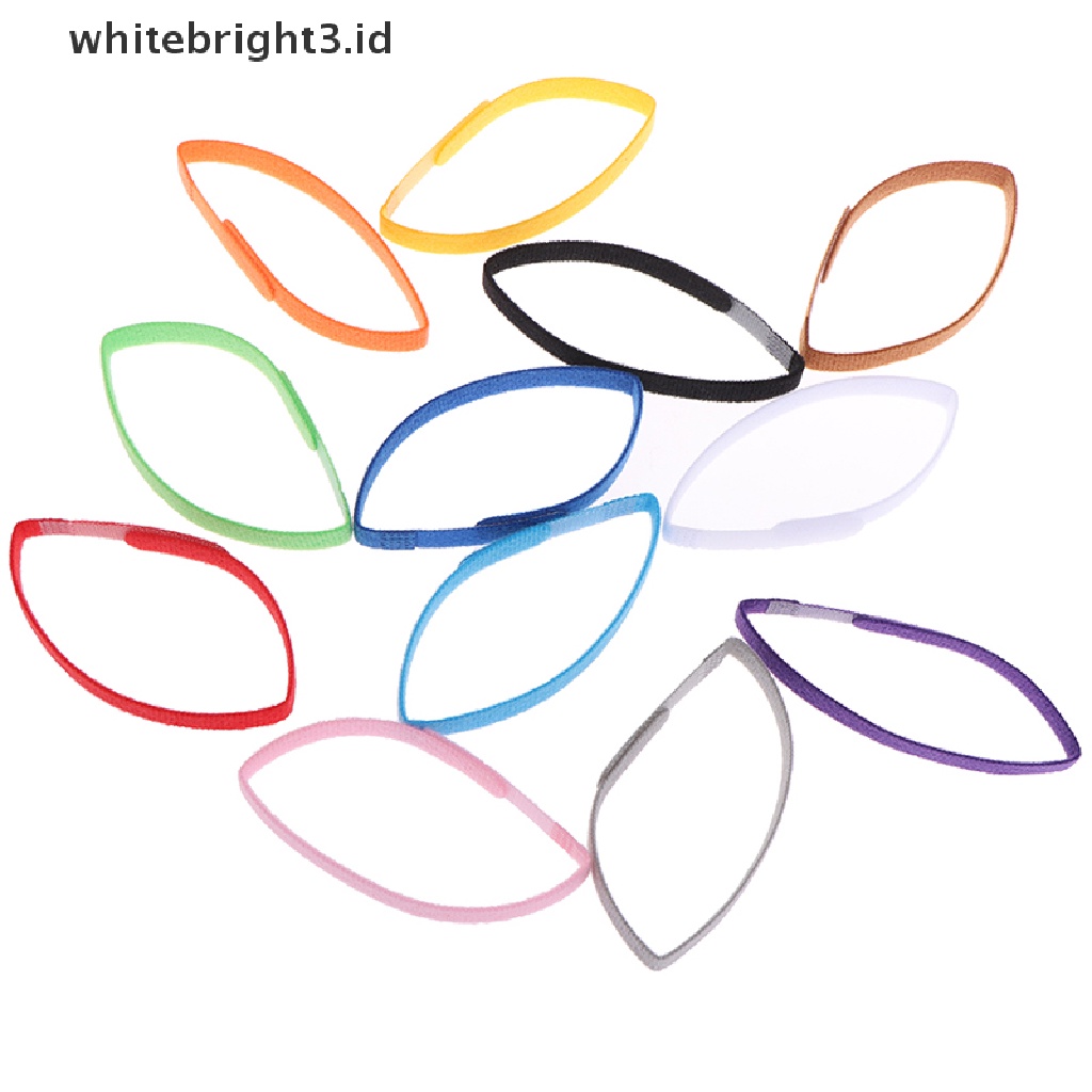 {whitebright3.id} 12 Pieces/Set Puppy Newborn Pet Recognition Collar Kitten Necklace Puppy Collar ,