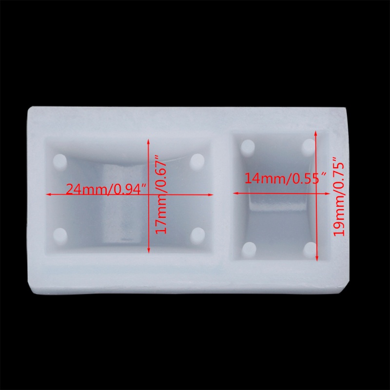 SIY  Rectangle Silicone DIY Mold Bracelet Pendant Jewellery Making Mould Resin Hole