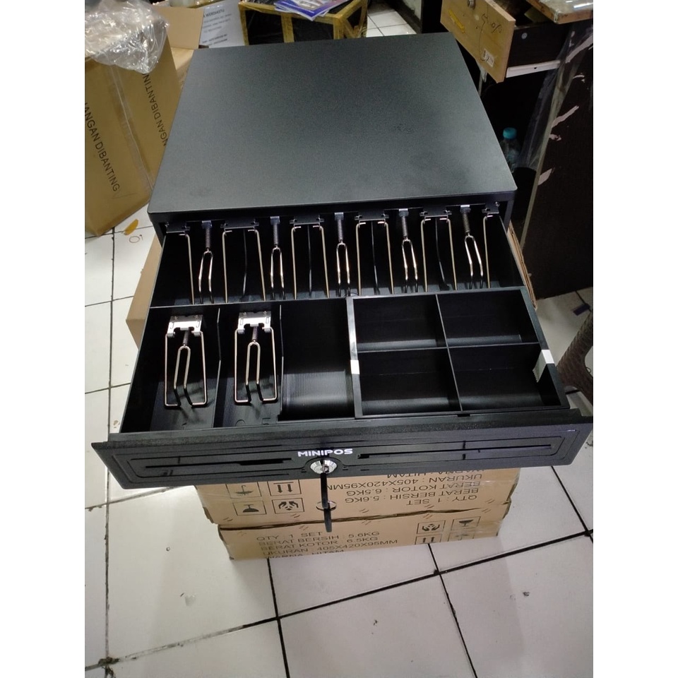 Cash Drawer Besar Minipos C0704 Laci Uang Kasir - C 0704 / C-0704 Support RJ 11 Box Kotak Uang