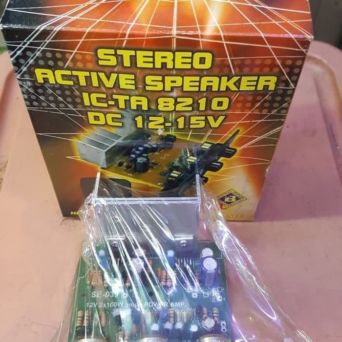 Kit Speker Aktif DC 12v - 15v IC-TA 8210 Stereo Power Amplifier