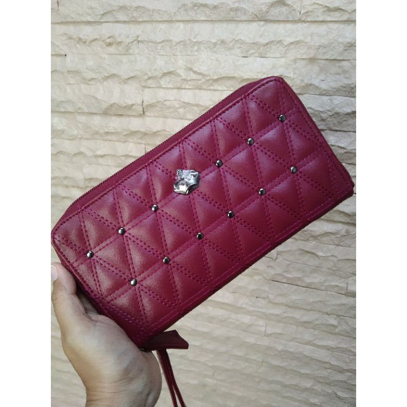 DOMPET WANITA PANJANG MERAH LORIANE SOPHIE MARTIN PARIS SHOPEE SHOPIE SOPIE