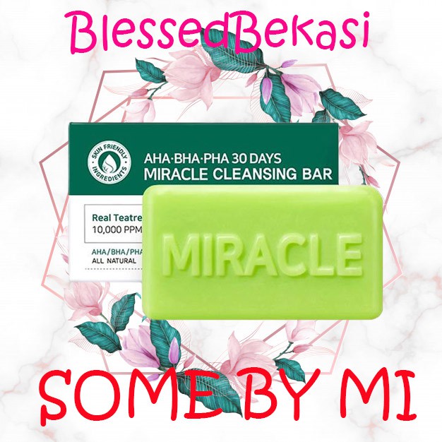 SHARE Some By Mi AHA BHA PHA 30 Days Miracle Cleansing BAR Soap Jerawat Badan Muka