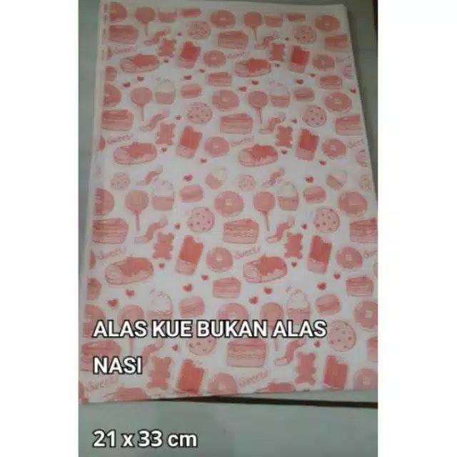 Alas Kue & Donat..bukan Alas Nasi..warna Merah..ukuran 21x33cm..harga Utk 100pcs