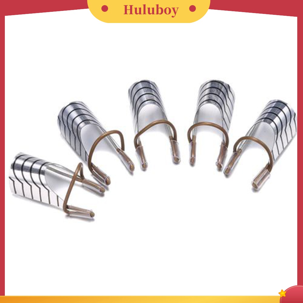 Huluboy Huluboy♡ 5pcs Alat Bantu Extension Kuku UV Gel Akrilik Bahan Aluminum Dapat Dipakai Ulang