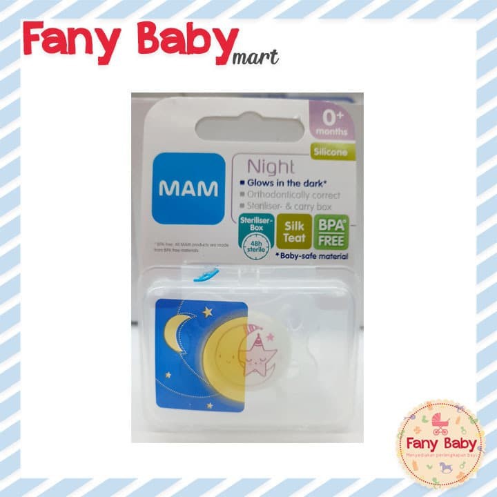 MAM PACIFIER NIGHT / 0-6 BULAN / MOTIF RANDOM