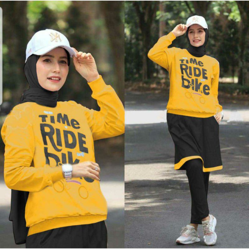 RR Fashion Muslim Setelan Wanita Setelan Muslim Setelan Hijab Setelan Rok Celana Set Joger SET JONA