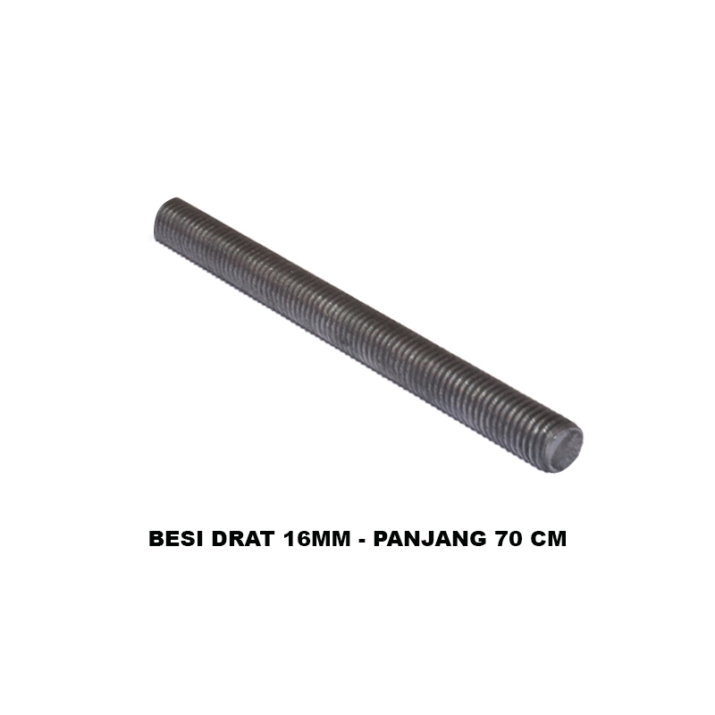 EELIC BED-M16X70 Besi drat ulir diameter 16mm x panjang 70 cm cocok untuk perakitan mesin DIY dll