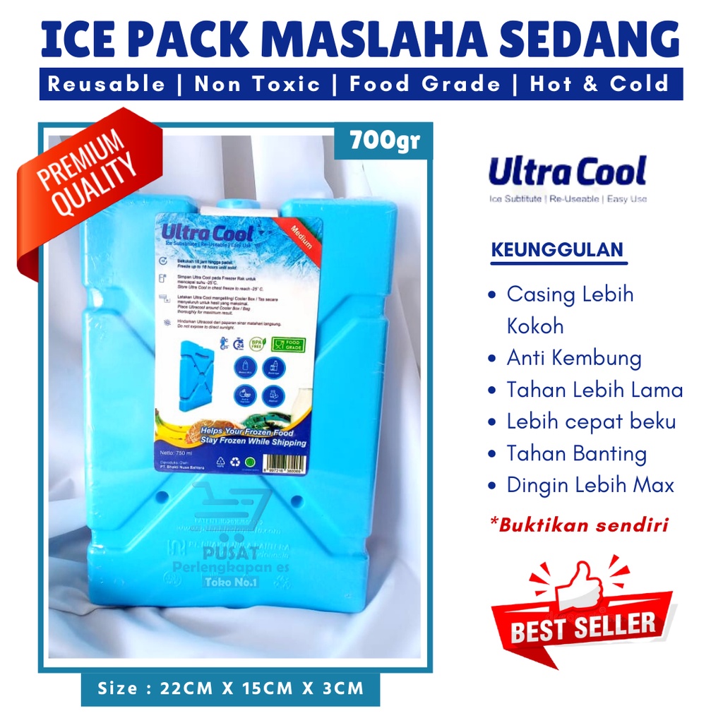 ICE PACK GEL PENDINGIN PENGGANTI ES BATU UNTUK ES KRIM KELILING PENDINGIN IKAN COOLER GEL JELLY ICE