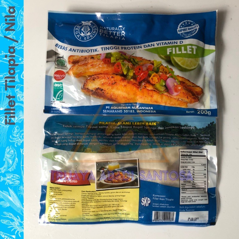 

Tilapia Fillet / Nila Fillet / Ikan Nila 200 Gr