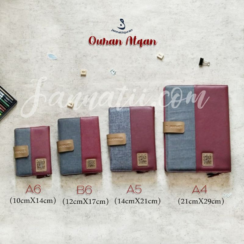 Cover Quran Atqan Zipper Jannatii [COVER SAJA TANPA QURAN] |Sampul Quran Resleting