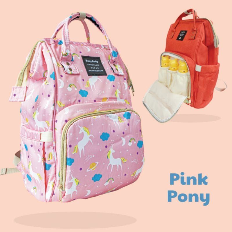 Diaper bag POLOS TAS RANSEL DIAPERS Tas Kasur Bayi Diaper Bag Multifungsi Anello Tas Serbaguna