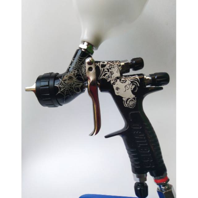Spray Gun HVLP Fake DeVilbiss Black GTi Pro TE-20 Special Edition