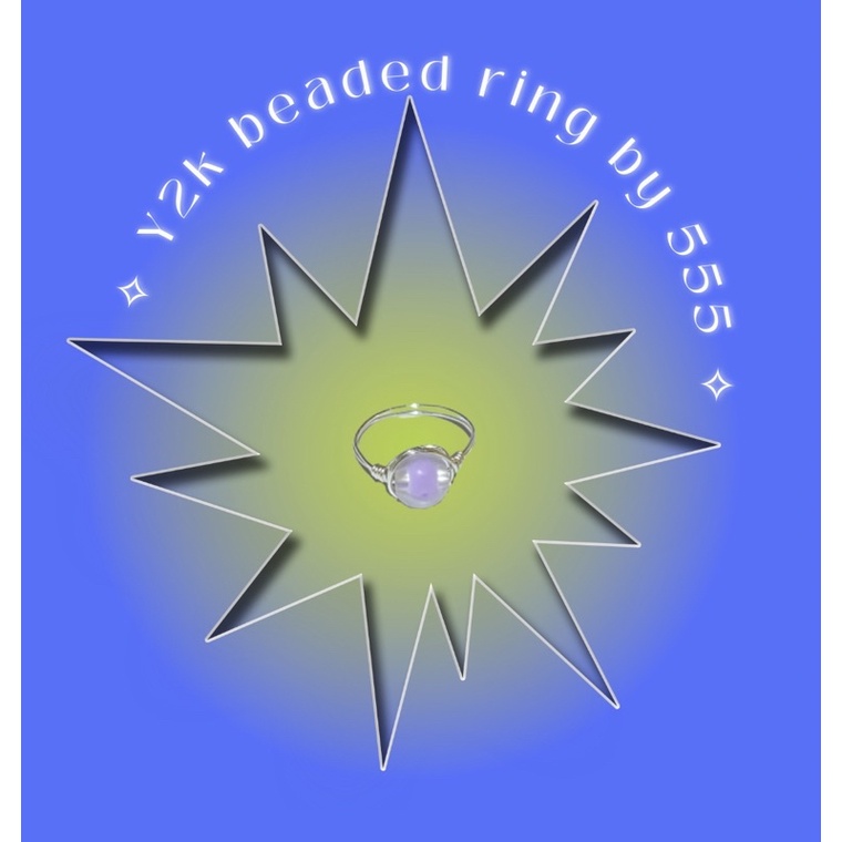 ✧ Y2k custom beaded ring by 555 ✧