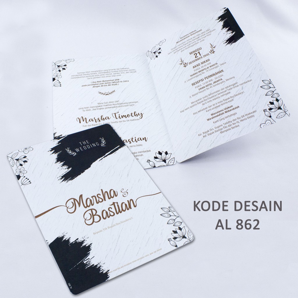Undangan Pernikahan Terbaru Desain AL862 The Wedding