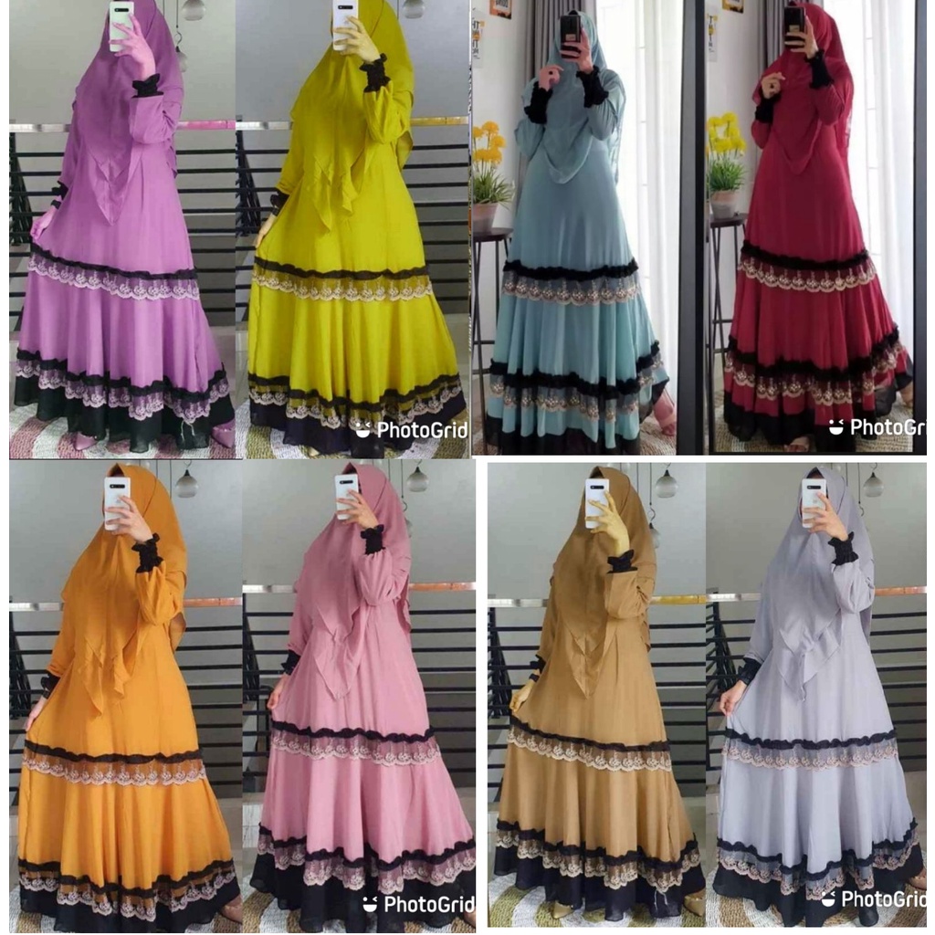 gamis syari wanita muslim andini andini maxi dres jumbo busui  (non hijab)