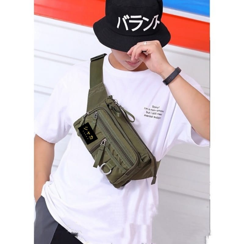 Tas Selempang Pria Waist Bag Tas Pria Slempang Slingbag Youth Korea