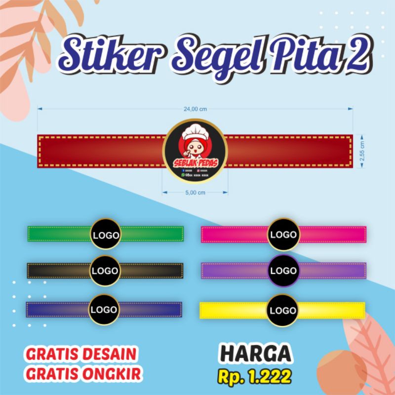 

Stiker Segel Kemasan/Box Nasi/Gratis Desain/Gratis Potong