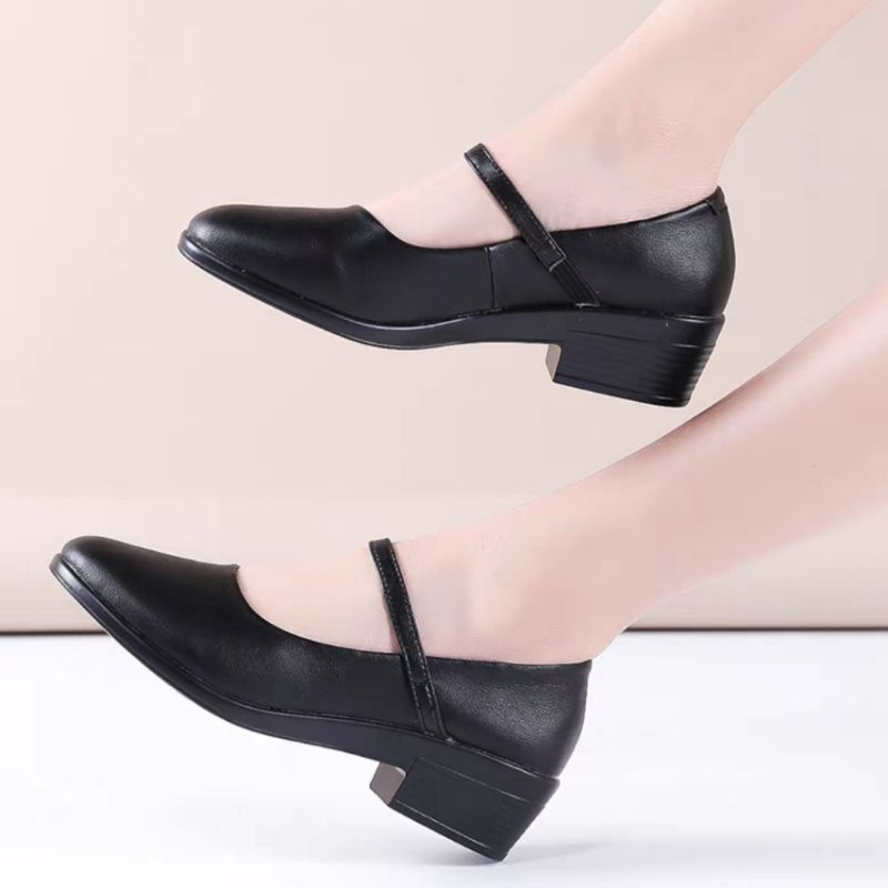 Sepatu Pantofel Wanita Hak 3cm Sepatu Hitam Wanita Paskibra