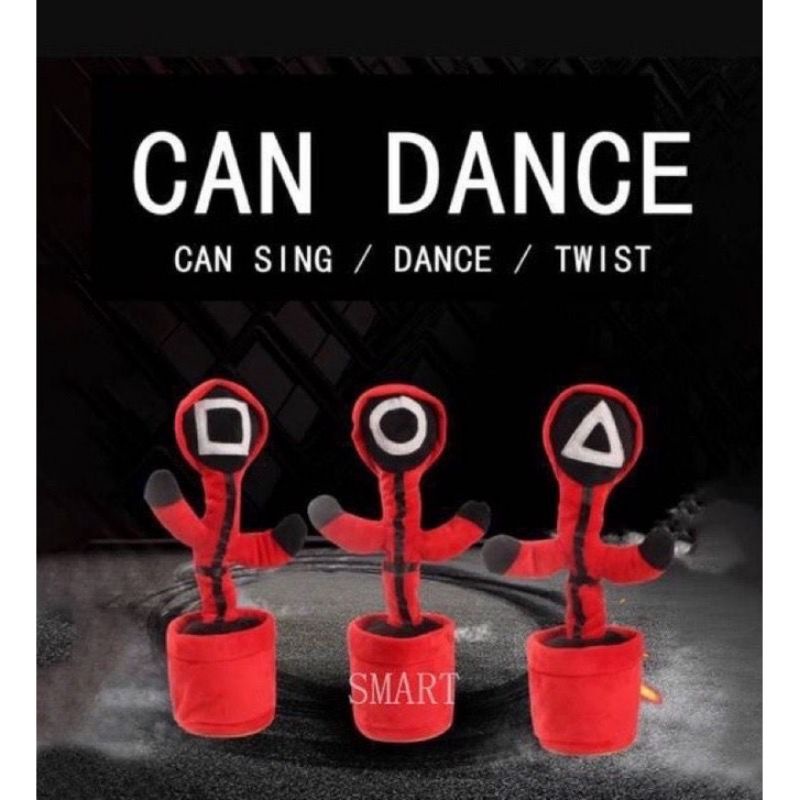 MAINAN VIRAL TERBARU KAKTUS  GOYANG JOGET SQUID GAME + BISA REKAM SUARA + LAMPU + MUSIC