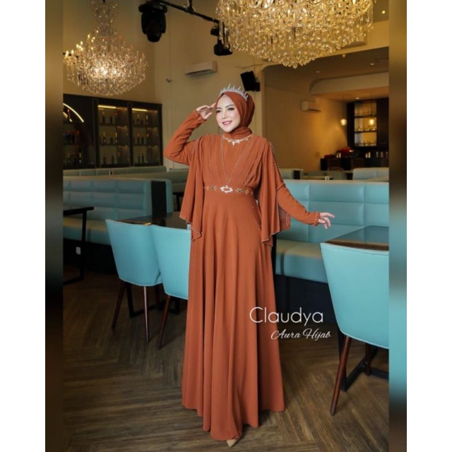 DF FASHION / GAMIS CLAUDYA GOWN / GAMIS PESTA MEWAH / GAMIS GAMIS TERBARU / GAMIS WISUDA