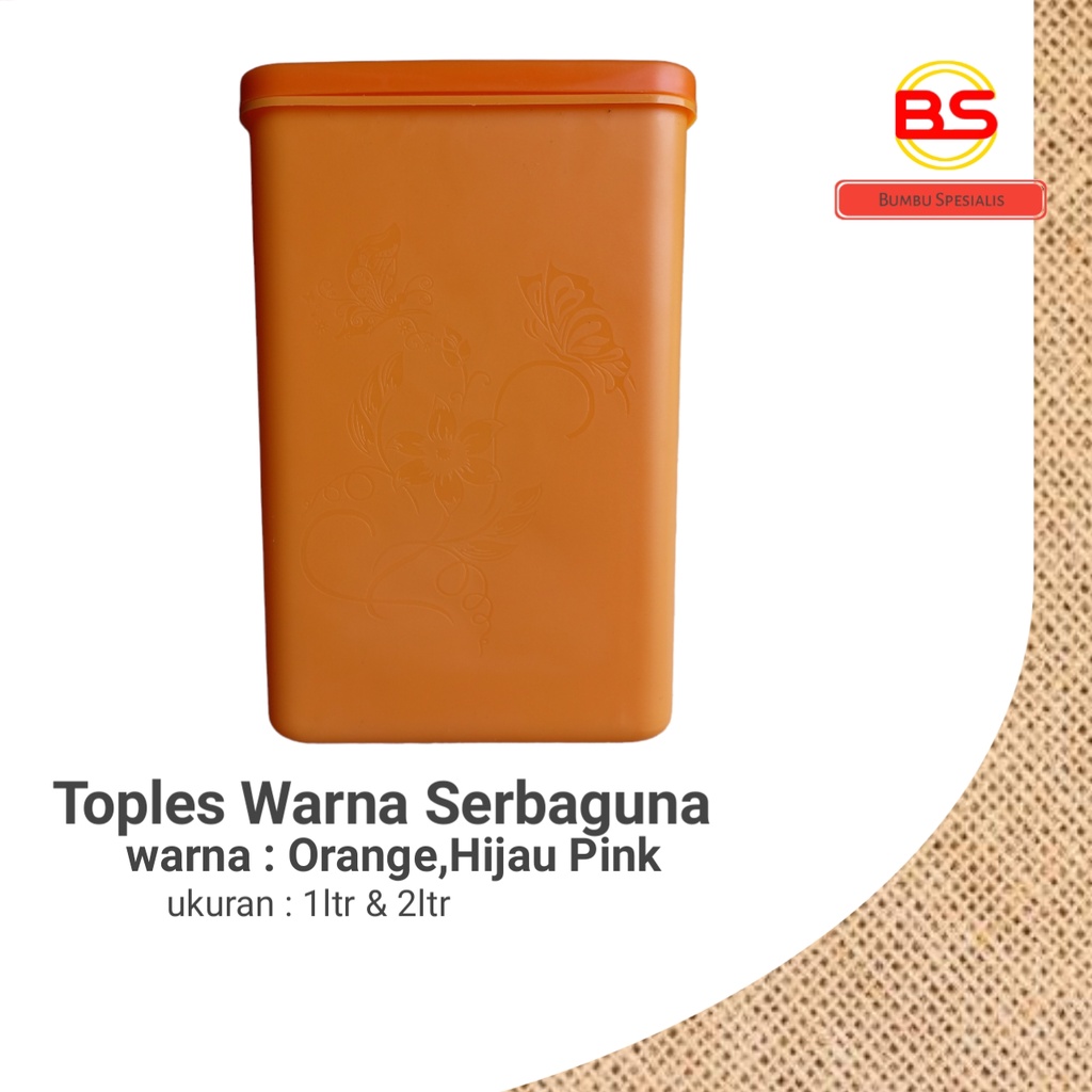 Toples Kue / Toples Persegi / Toples Serbaguna / Tupperware 2 liter / Per 12 Pcs / Selusin