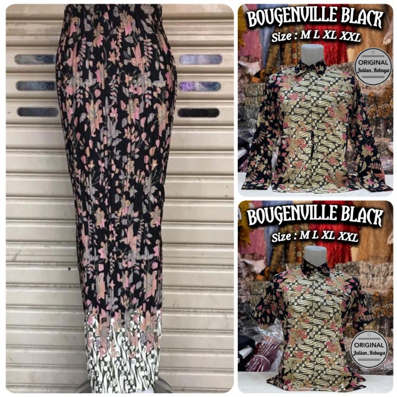 COUPLE / COUPLE BATIK / COUPLE KEMEJA DAN ROK PLISKET BATIK / ROK KEBAYA / ROK PLISKET JUMBO/ KEMEJA