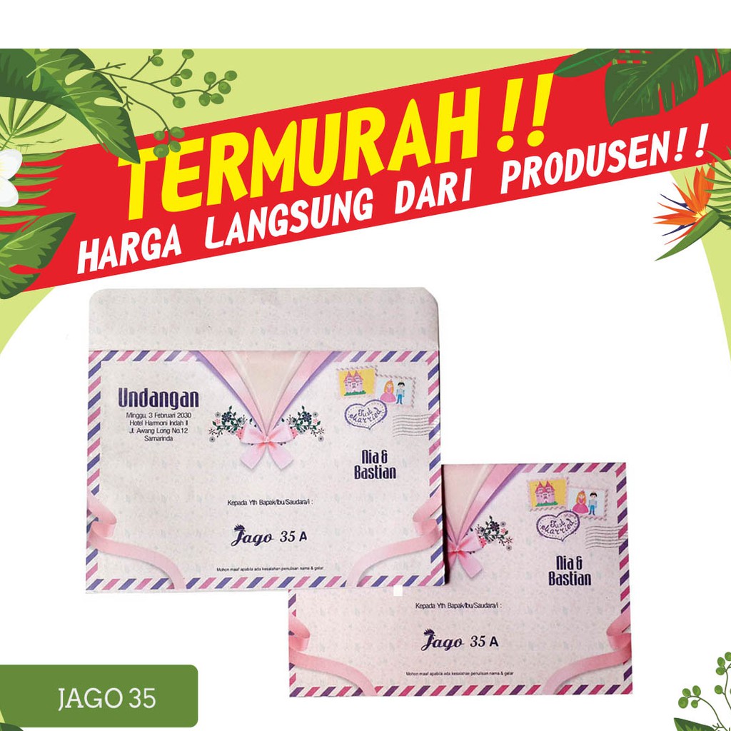 Blangko Undangan Jago 35 amplop dan isi Termurah Terlaris