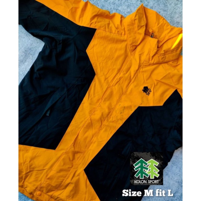 Jaket Outdoor Zipper Kolon Sport Original Yellow Black