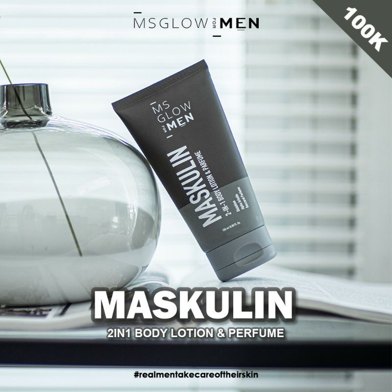 Ms Glow For Men MASKULIN( Hand And Body Khusus Cowok/Body Lotion Cowok)