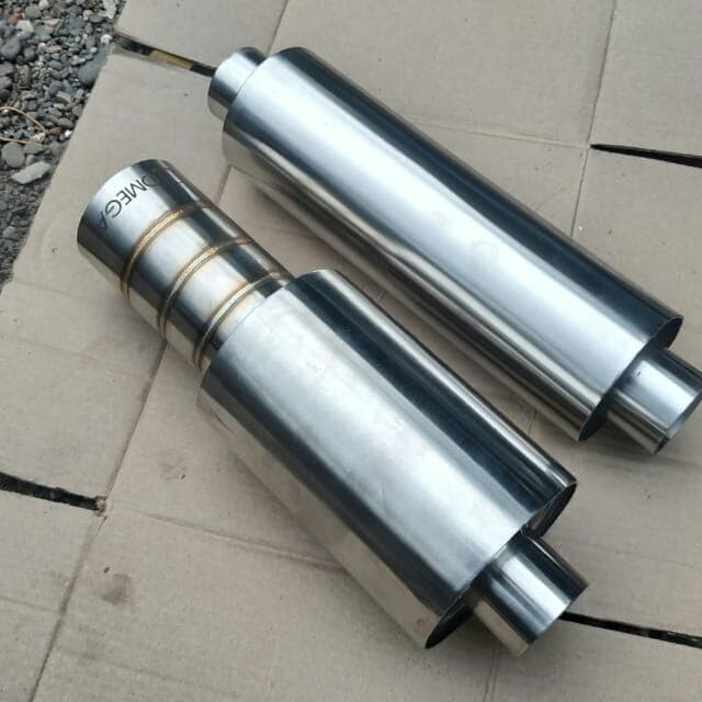 Muffler Knalpot Omega Dan Resonator Stainless