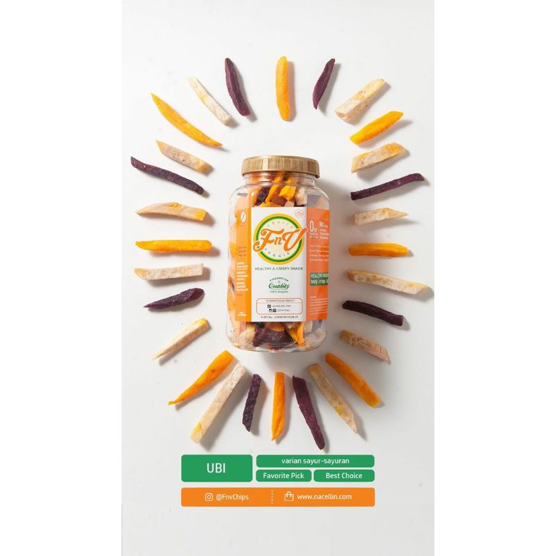 FNV CHIPS MIX UBI TALAS UBI UNGU UBI ORANGE HEALTHY CHIPS SMALL