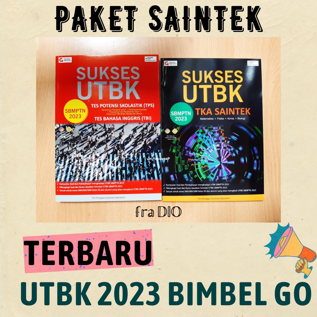 TERMURAH BUKU UTBK 2023 GANESHA OPERATION | TPS 2023 + SAINTEK 2023 | SBMPTN 2023 | BUKU SAKTI GO