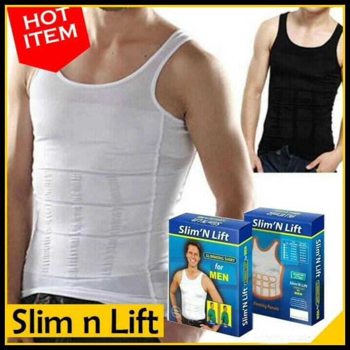 TERMURAH KAOS KORSET PRIA / SLIM N LIFT / BAJU PENGECIL PERUT