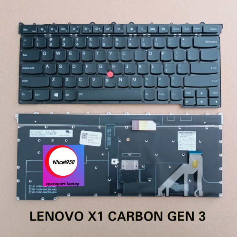 ☑️ Keyboard Lenovo X1 Carbon Gen 3
