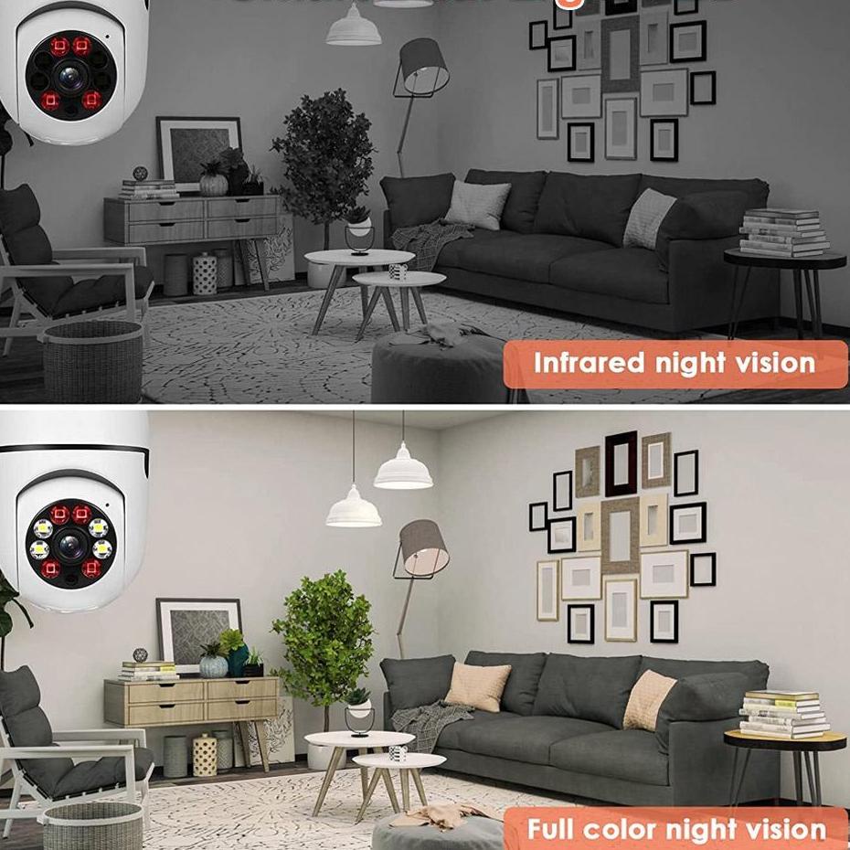 Best Rating TB CCTV Camera Bohlam e27 1080P Smart Security IP Cam 360 Degree 3D Panoramic WiFi Camera Connect to Cellphone 1080