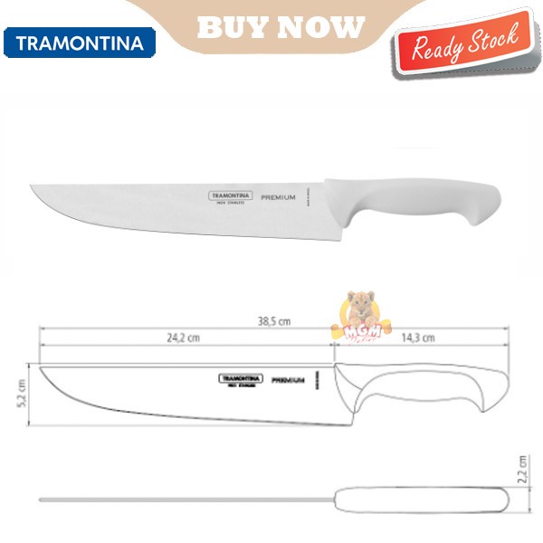 Made in Brazil PREMIUM Tramontina Stainless Knife Pisau Dapur 10in