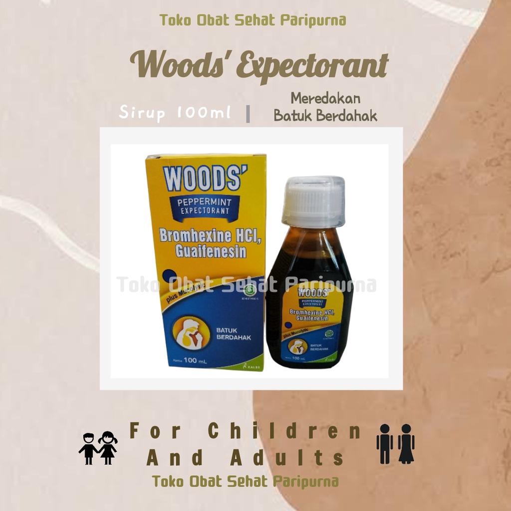 Jual Woods Expectorant Biru Meredakan Batuk Berdahak Sirup Ml