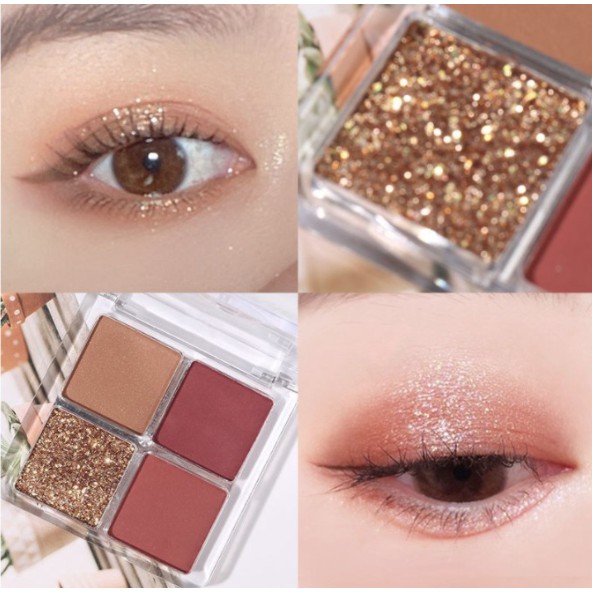 LAMEILA Eyeshadow Palet 4 Warna Matte Pearlescent Anti Air Tahan Lama Untuk Makeup