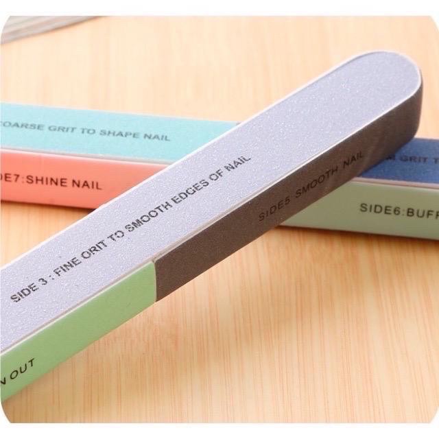 Nail Buffer Kuku 7 Sisi Buffer 7 Step Nail File Manicure Tool