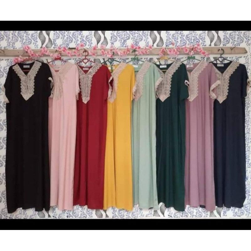 daster arab renda grosir adem lengan pendek