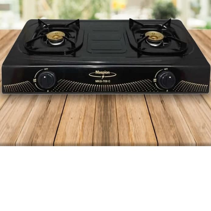 Maspion Kompor Gas Stove Double Burner Body Teflon 2 Tungku LPG MKG-709 C