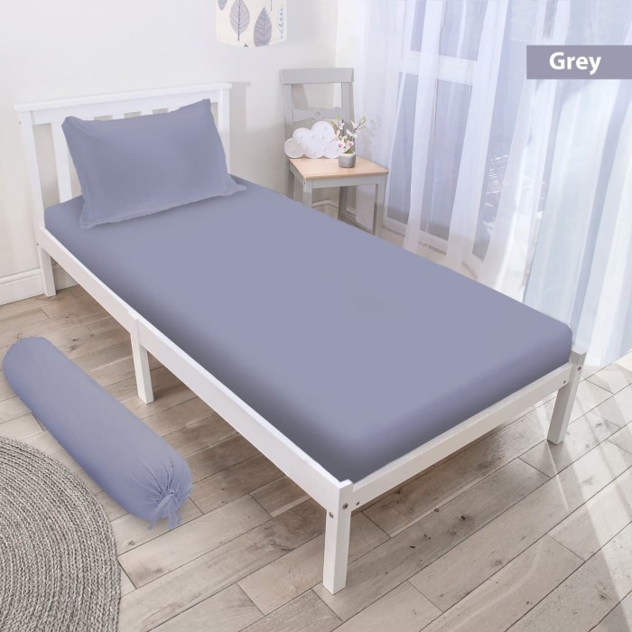 Sprei & Bedcover Premium Sprei Vito Signature - Polos - Grey - 120X200 (Single)