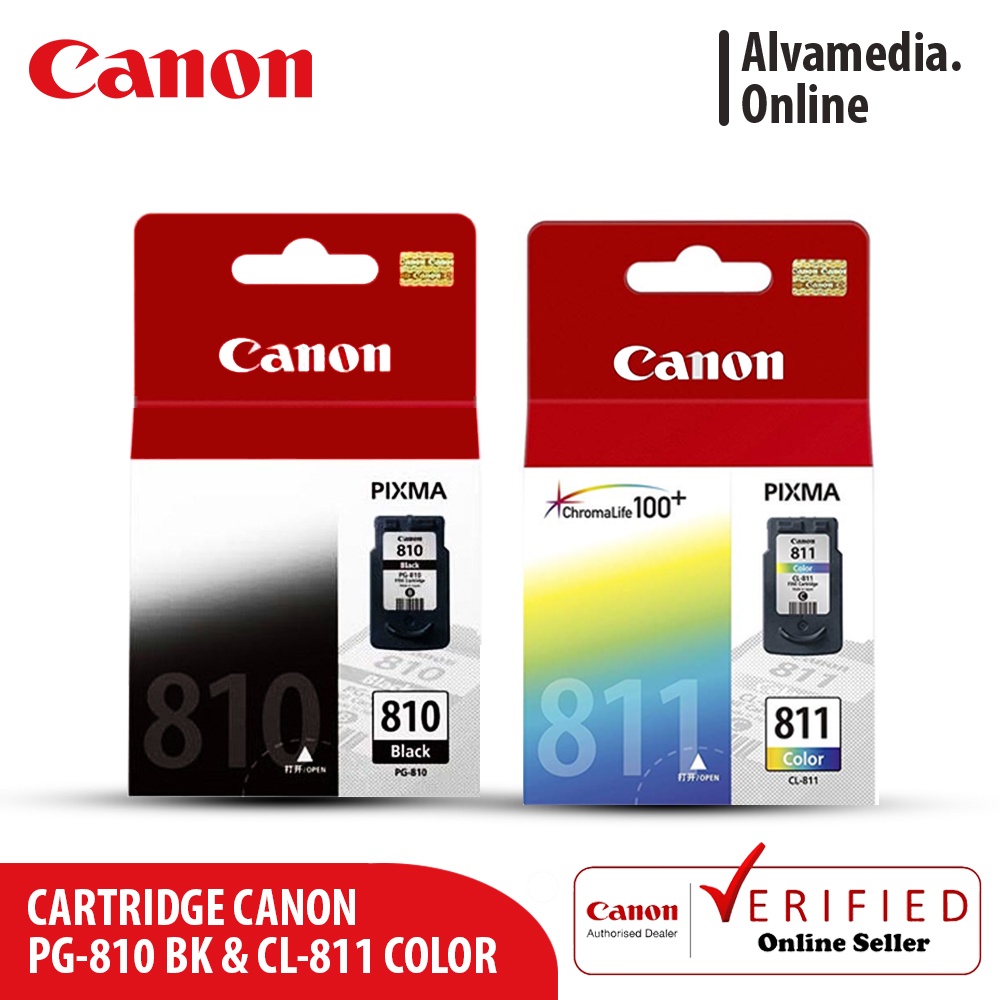 Tinta Canon PG-810 CL-811 / Cartridge Canon 810 Hitam 811 Warna / Canon Ink Cartridge PG-810 Black C