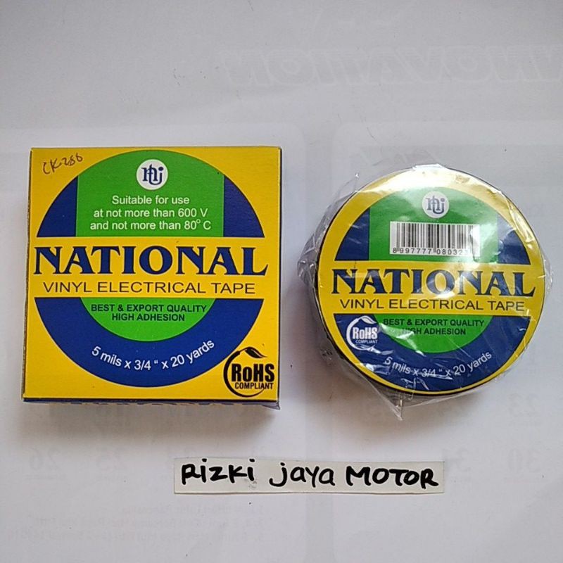 

Isolasi listrik hitam NATIONAL besar 20 yard nasional isolasi
