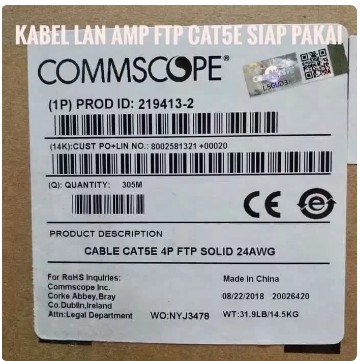 50 METER AMP COMMSCOPE LAN OUTDOOR (F/UTP) CAT5E SIAP PAKAI