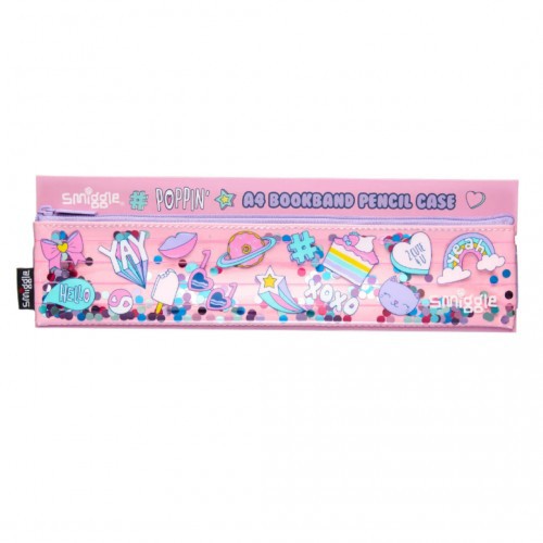 

Smiggle Poppin A4 Bookband Pencil Case - Tempat Pensil Anak ( Made In China )