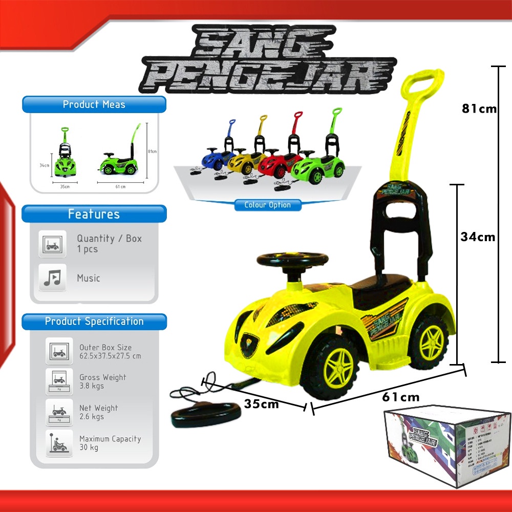 Mobil Mobilan besar anak import bisa di naikin diDuduk Dorong Mainan Anak Ride On Car Tolo / kado ha